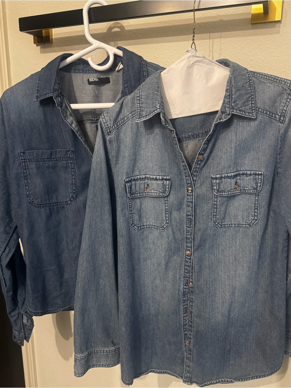 Pair of Jean Shirts (size SM)